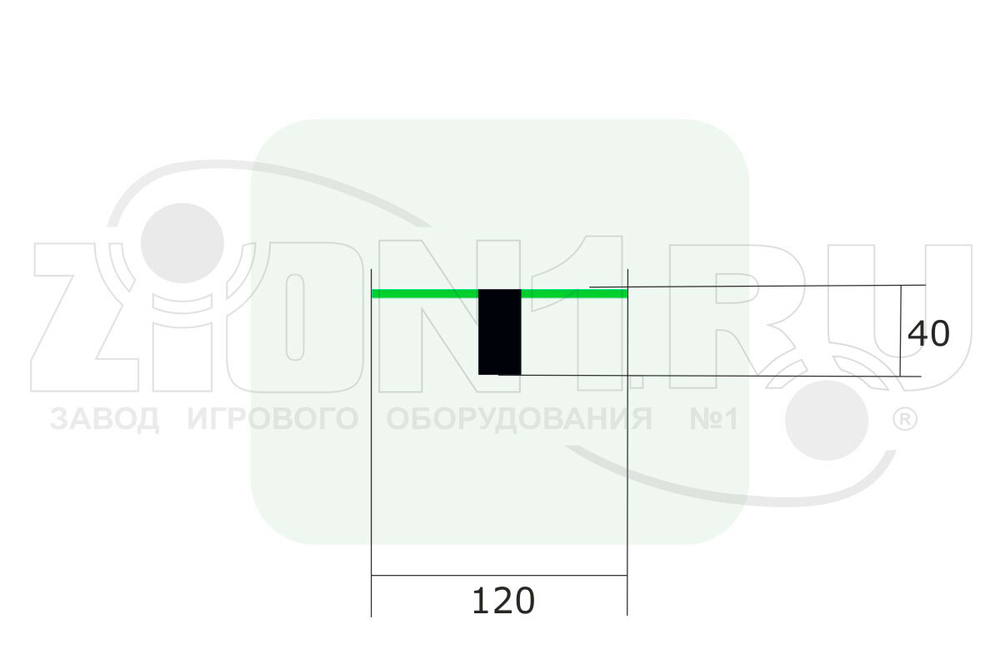 Столб 40х20х980, с болтовым креплением секции