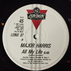 Винтажная виниловая пластинка LP Major Harris All My Life (UK 1983) Maxi Single 45 RMP