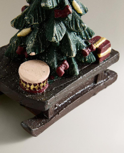 ZARA HOME НОВОГОДНЯЯ ДЕКОРАТИВНАЯ СВЕЧА, ЗЕЛЕНЫЙ