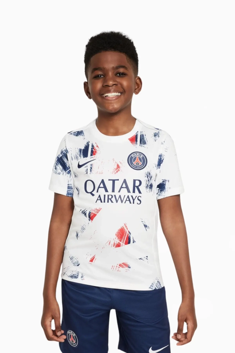 Футболка Nike PSG 24/25 Pre-Match Junior - белый