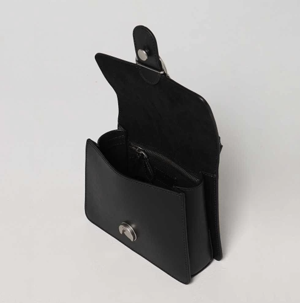 MINI LOVE BAG ONE TOP HANDLE LIGHT SIMPLY – black silver
