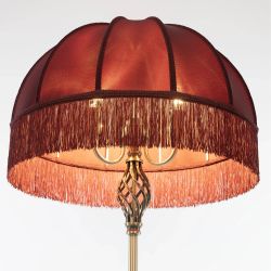 Citilux Базель CL407933 Торшер бронза с красным абажуром