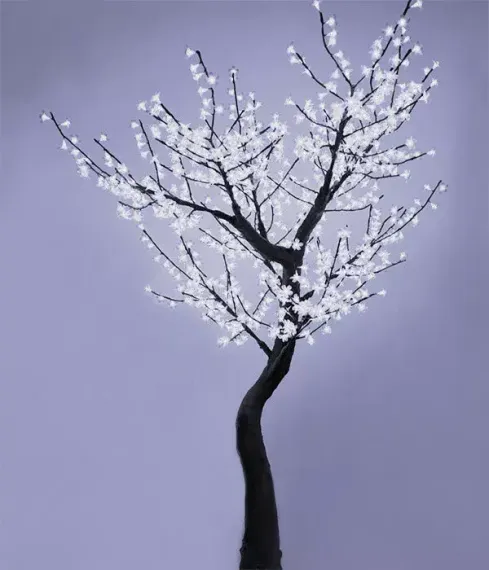 Светодиодная флористика дерево Сакура 2.5 м., 220V, 800 холодных белых LED ламп, черный провод, Beauty Led (S10-250-W)
