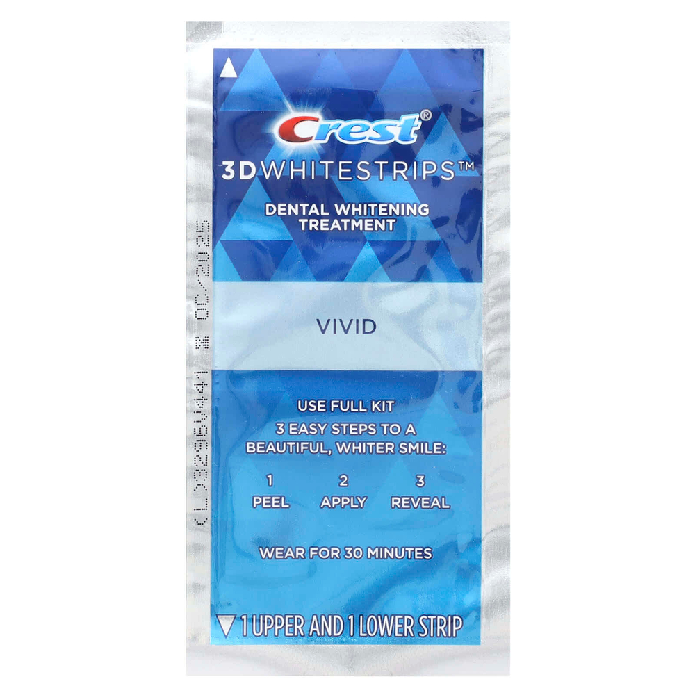 Crest, 3D Whitestrips™, набор для отбеливания зубов, классический яркий, 20 полосок