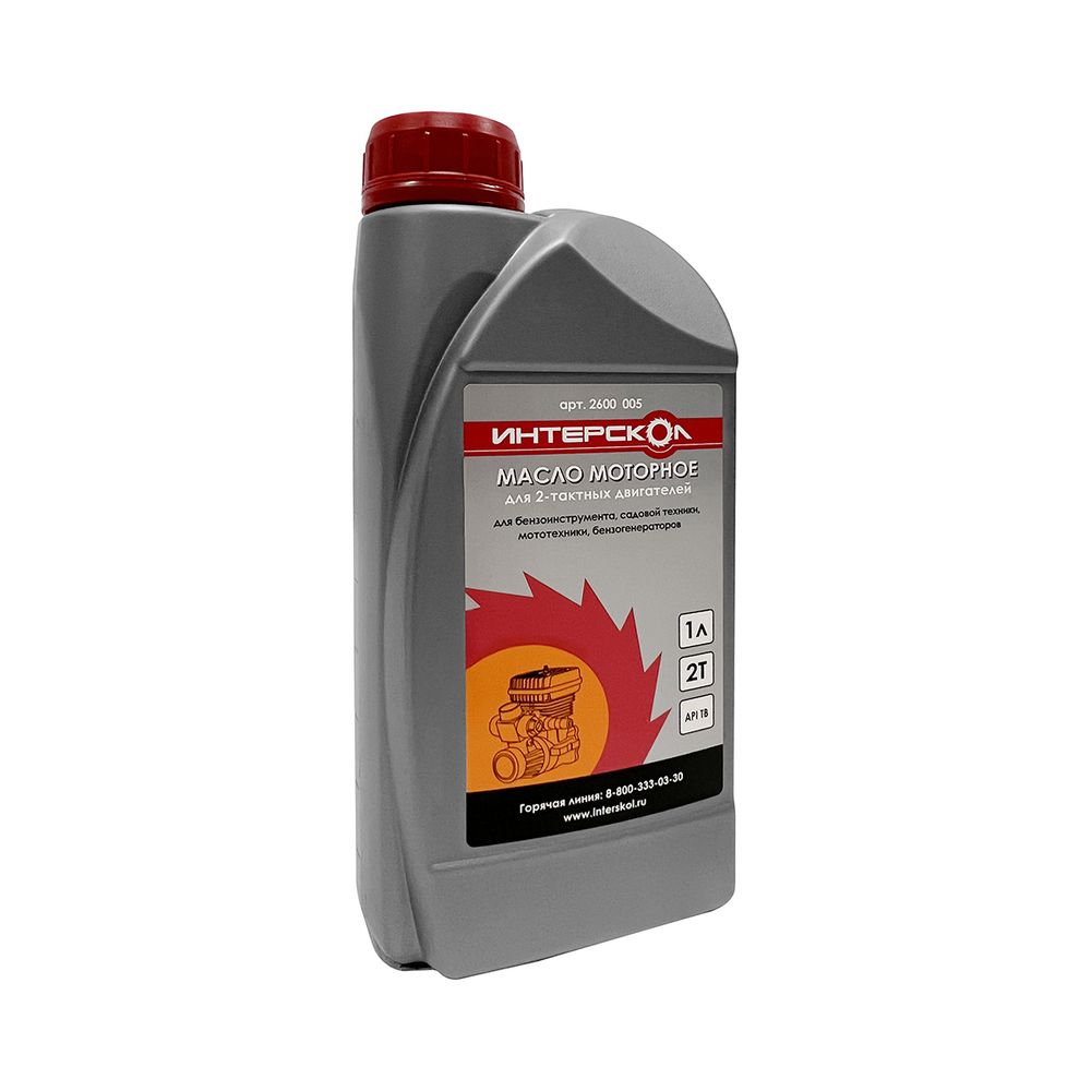 Масло моторное минеральное Интерскол 2T, 1 л, 253308