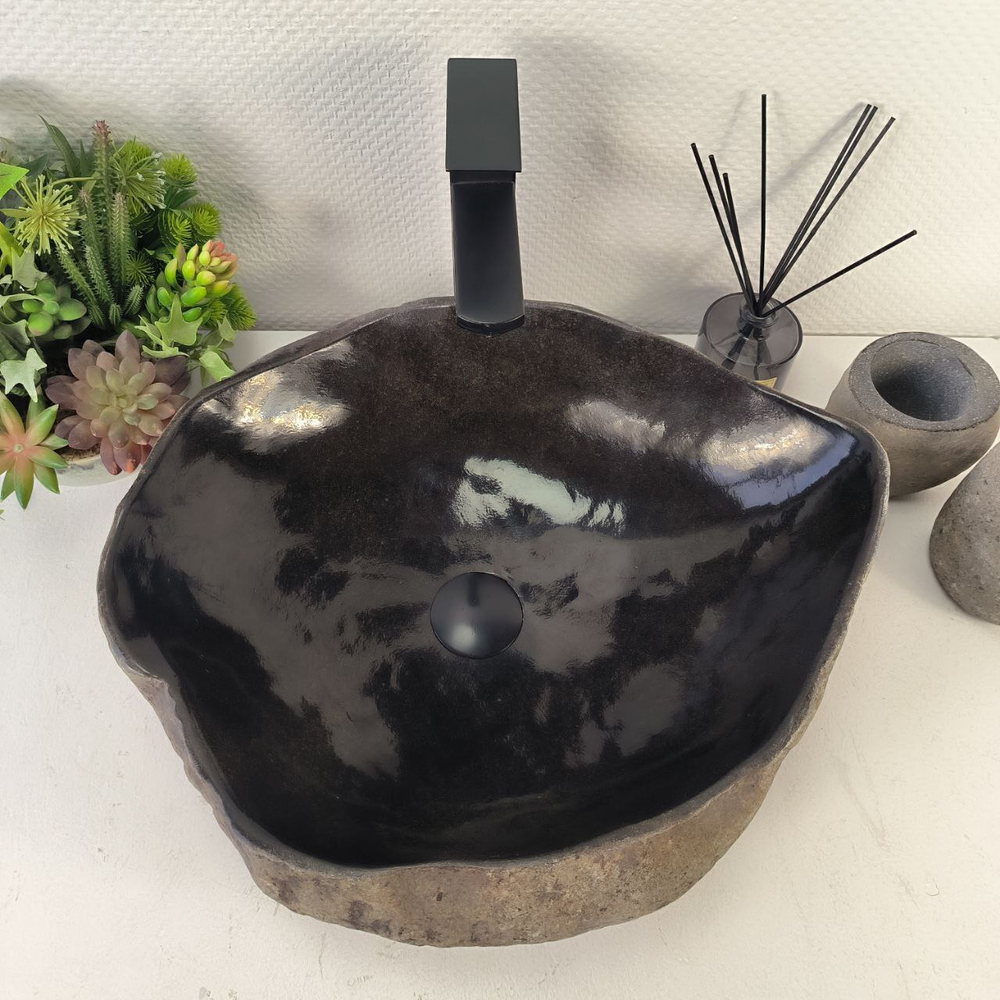 Раковина из речного камня RS-65488 48*42*15 0861
