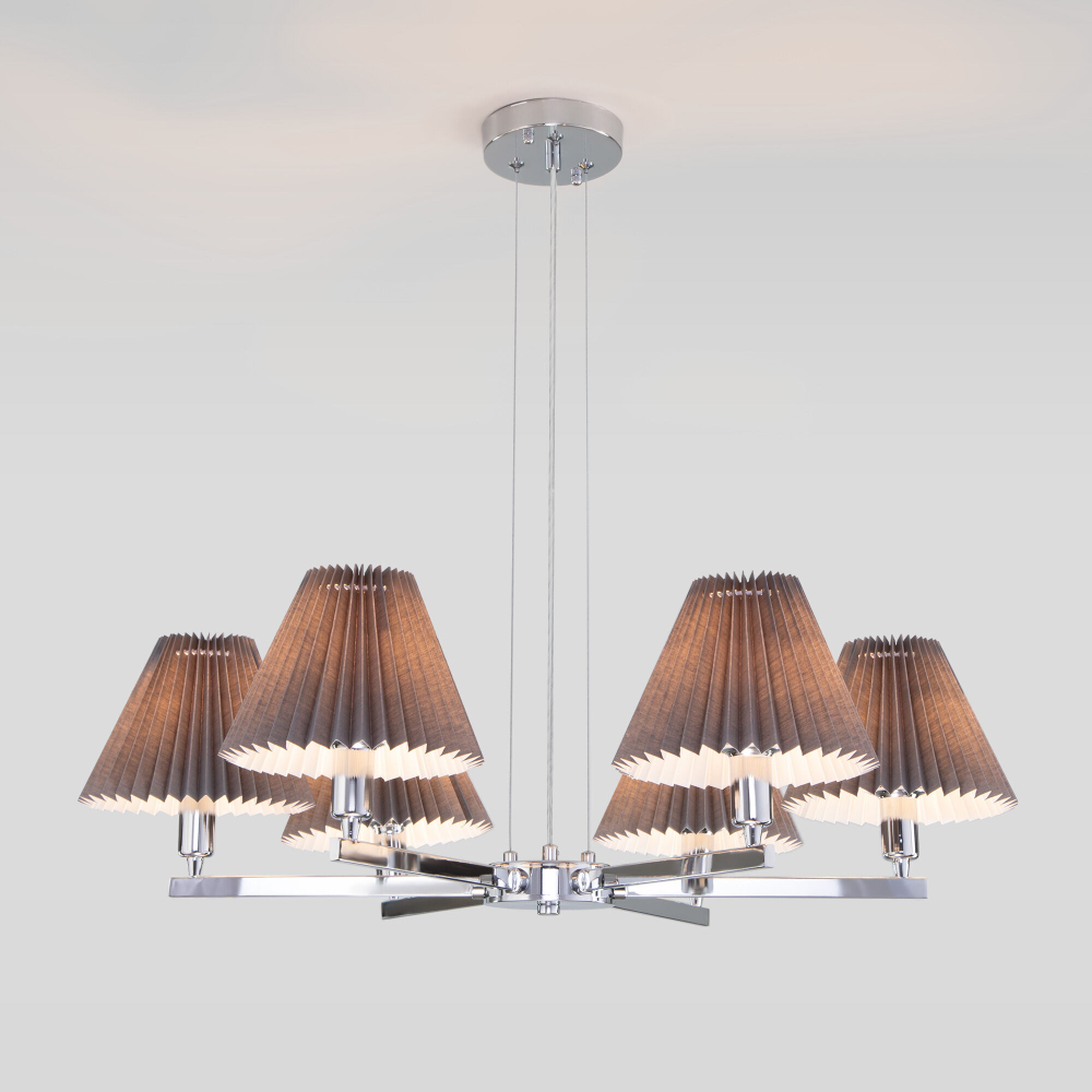 Подвесная люстра 60136/6 хром/графит