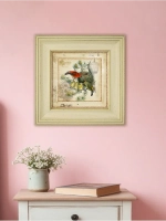 Картина интерьерная на холсте в раме "Птички" 30*30 см