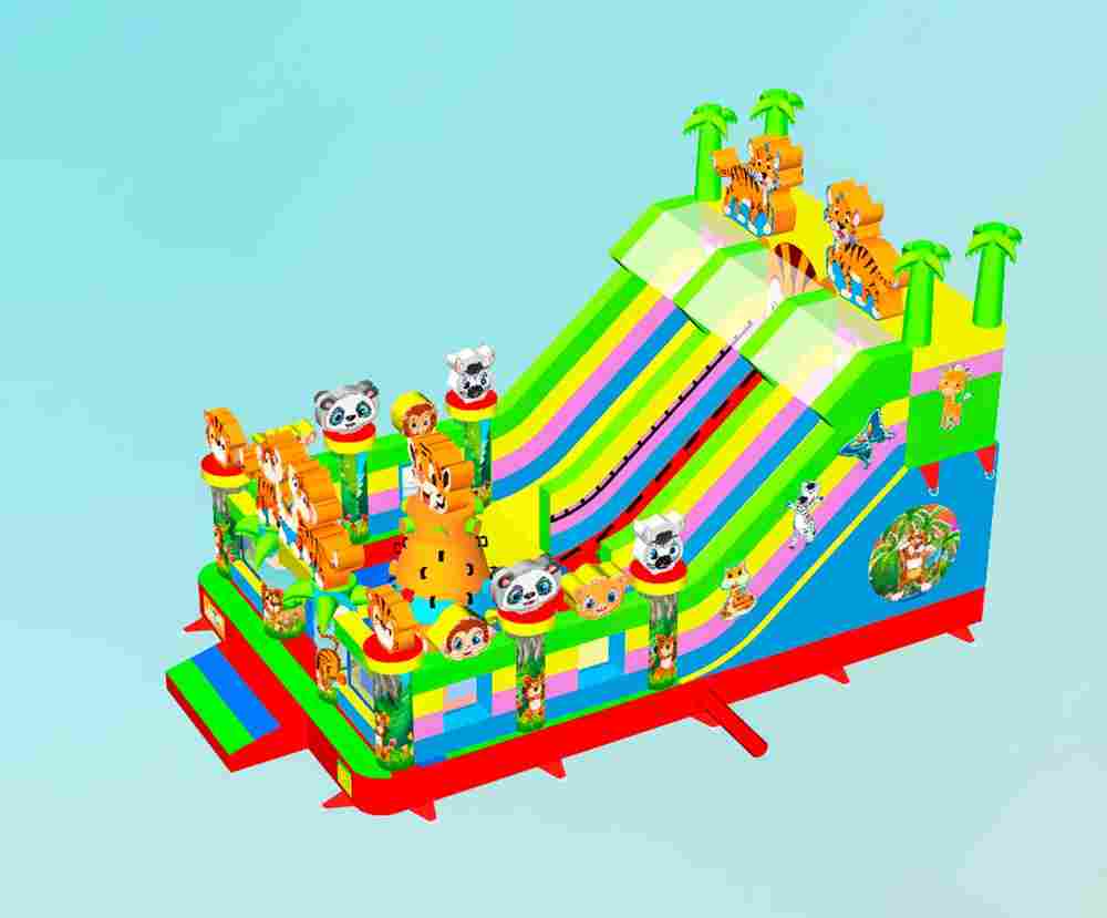 Коммерческий надувной батут «Тигриная страна 2», 8*5*5 м