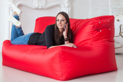 Бескаркасный Диван Модерн Красный (Оксфорд 600D, Классический)