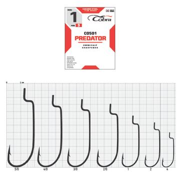 Крючки офсетные Cobra FORCE 2311NSB №6, 3 шт.