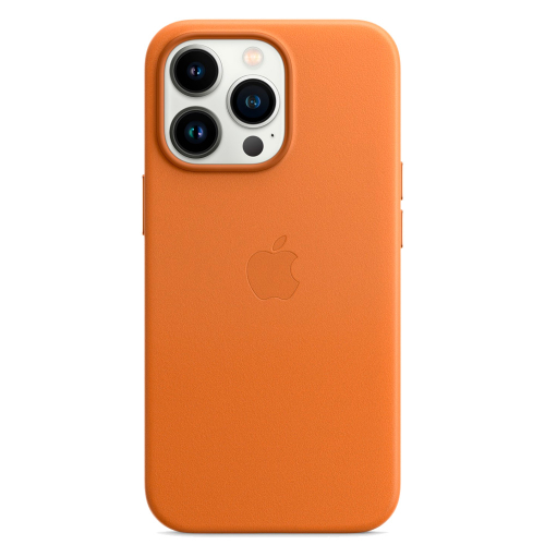 Кожаный чехол с поддержкой MagSafe Apple Leather Case для iPhone 13 Pro, Golden Brown (Золотистая охра)