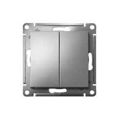 Переключатель проходной 2-кл. СП AtlasDesign 10А IP20 (сх. 6/2) 10AX механизм сталь SE ATN000965