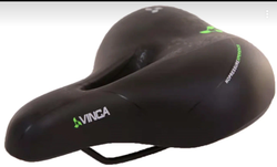Седло комфортное с вентиляционным отверстием, 250*210мм, черное, Vinca Sport VS 107