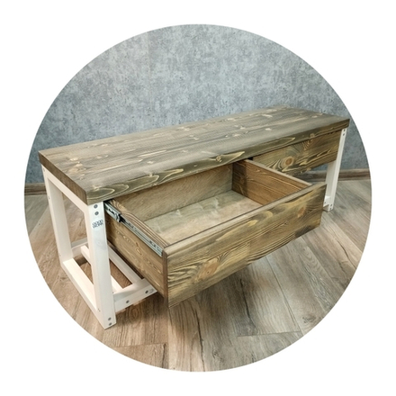 Скамья Лофт с ящиками