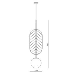 Подвесной светильник LEAF C Голубой