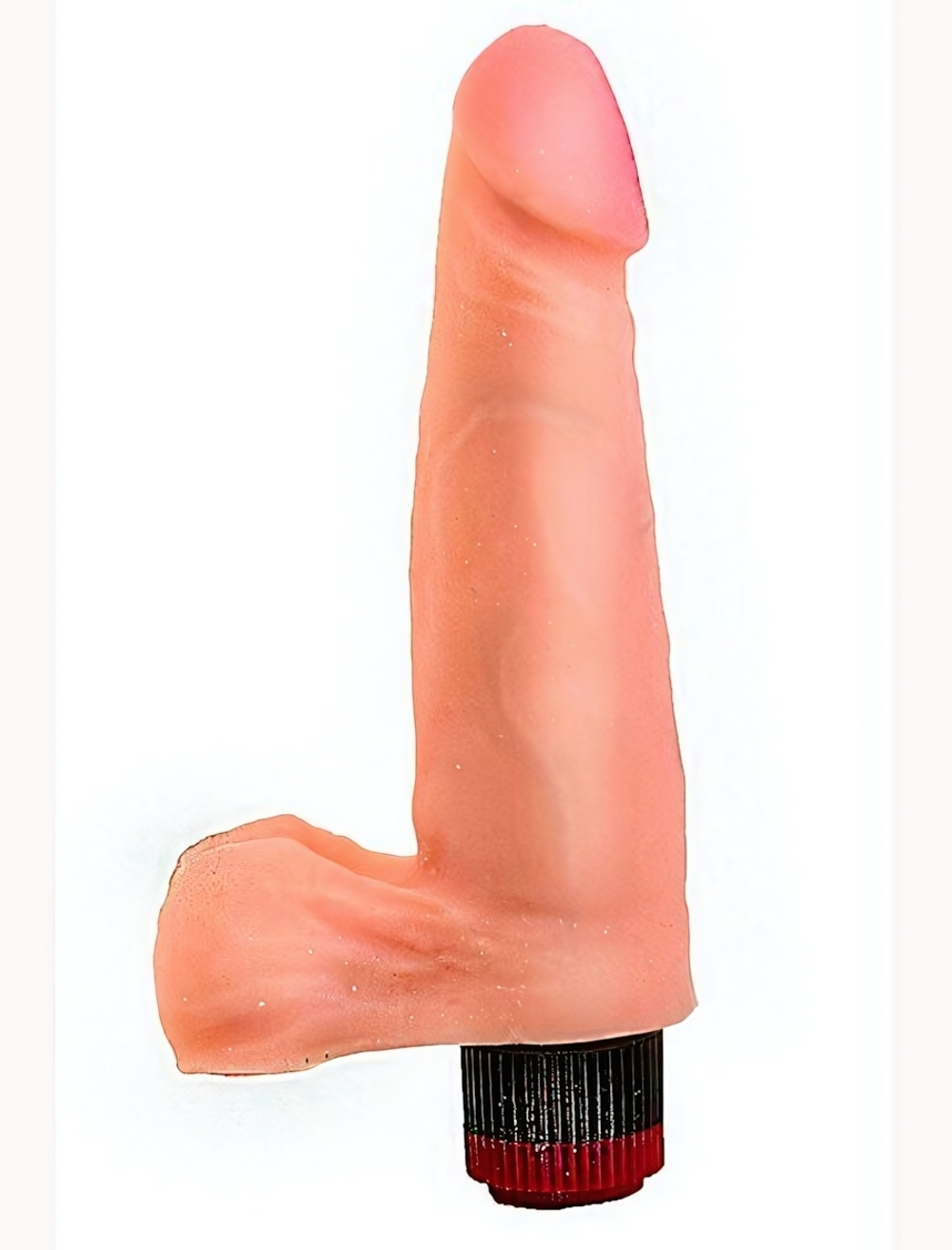 Вибромассажёр с мошонкой (18,5 ) (Цвет: телесный)