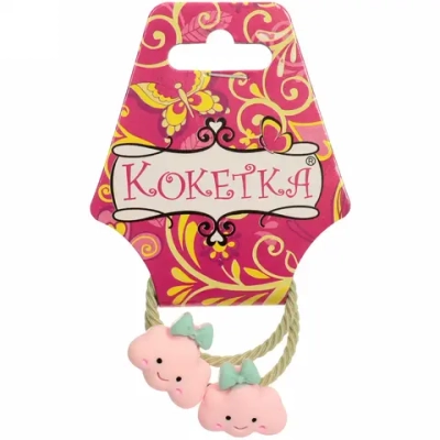 Резинки для волос детские 2шт «Кокетка - Baby style», облака, d-3,5см