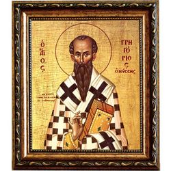 Григорий Нисский святитель. Икона на холсте.