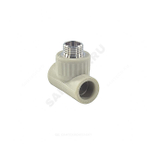 Тройник PP-R комбинированный серый Дн 32х3/4" НР VALFEX 10128132Г