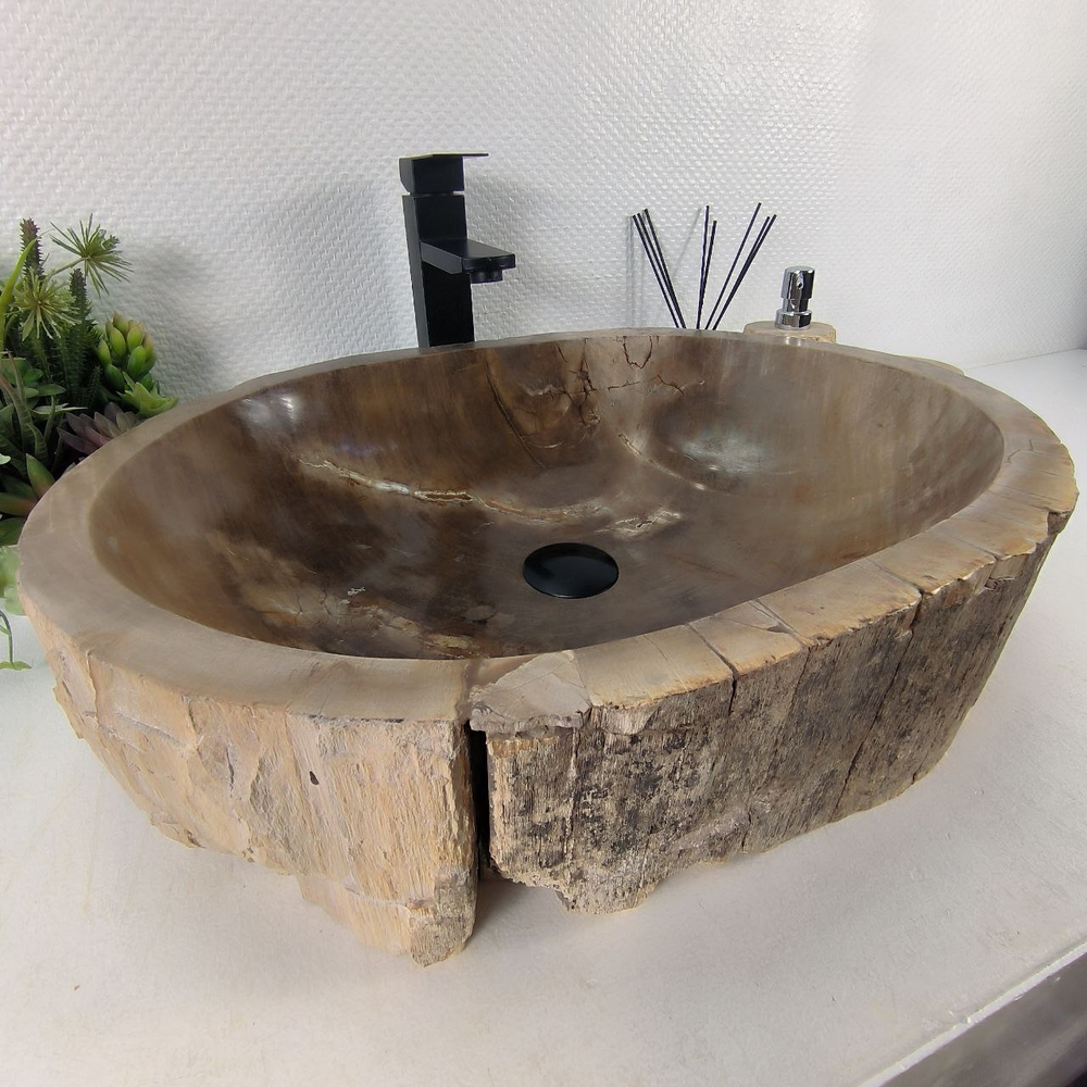 Раковина из окаменелого дерева OD-64772 58*46*15 0176