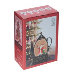 GAEM Фигурка декор в стекл шаре "Рождество" (подсвет, вьюга, 2xAAA, н/п), L10,5 W4 H13,5 см