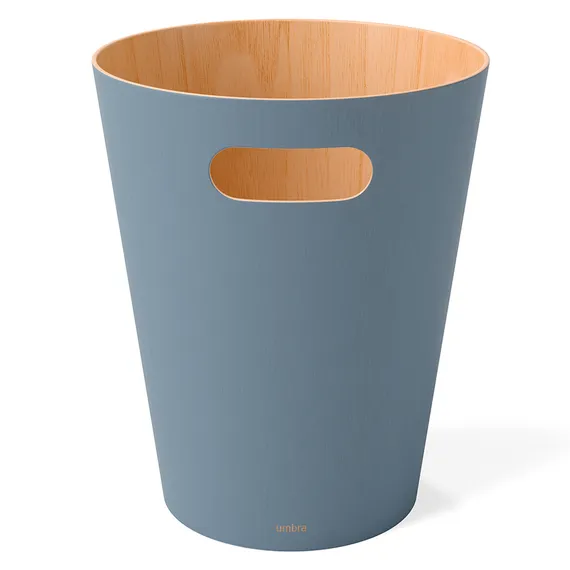 Корзина для мусора woodrow, 7,5 л, серо-голубая