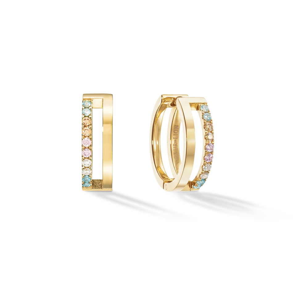 Серьги Coeur de Lion Multicolour Pastel Gold 0136/21-1590