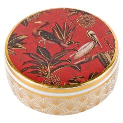 Подсвечник-шкатулка декоративная "Casablanca"12*4см (фарфор,воск) (подарочная упаковка)