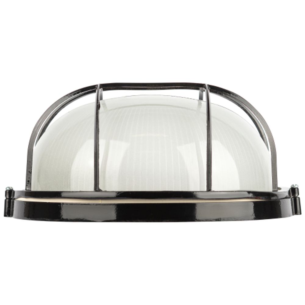 Светильник ЭРА НБП 03-100-002 Акватермо алюминий/стекло решетка IP54 E27 max 100Вт D240 круглый черный | Светильники ЖКХ РБ