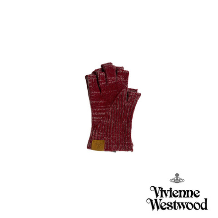 VIVIENNE WESTWOOD ПЕРЧАТКИ БЕЗ ПАЛЬЦЕВ КРАСНЫЕ