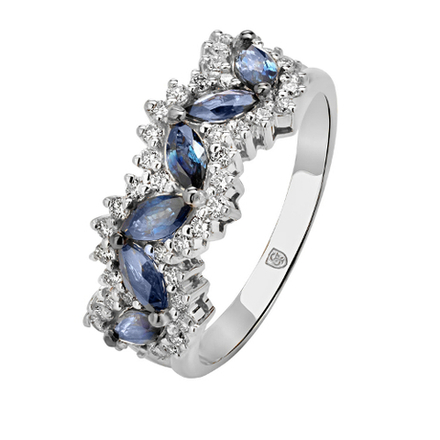 Кольцо с бриллиантом  из белого золота JA-K-213217-2