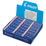 Ластик PILOT, 42×18×12 мм, прямоугольный, белый, 4 штуки, картонный держатель.