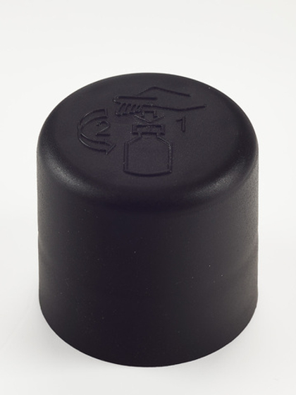 Крышка черная с КПВ и защитой от детей 18/410