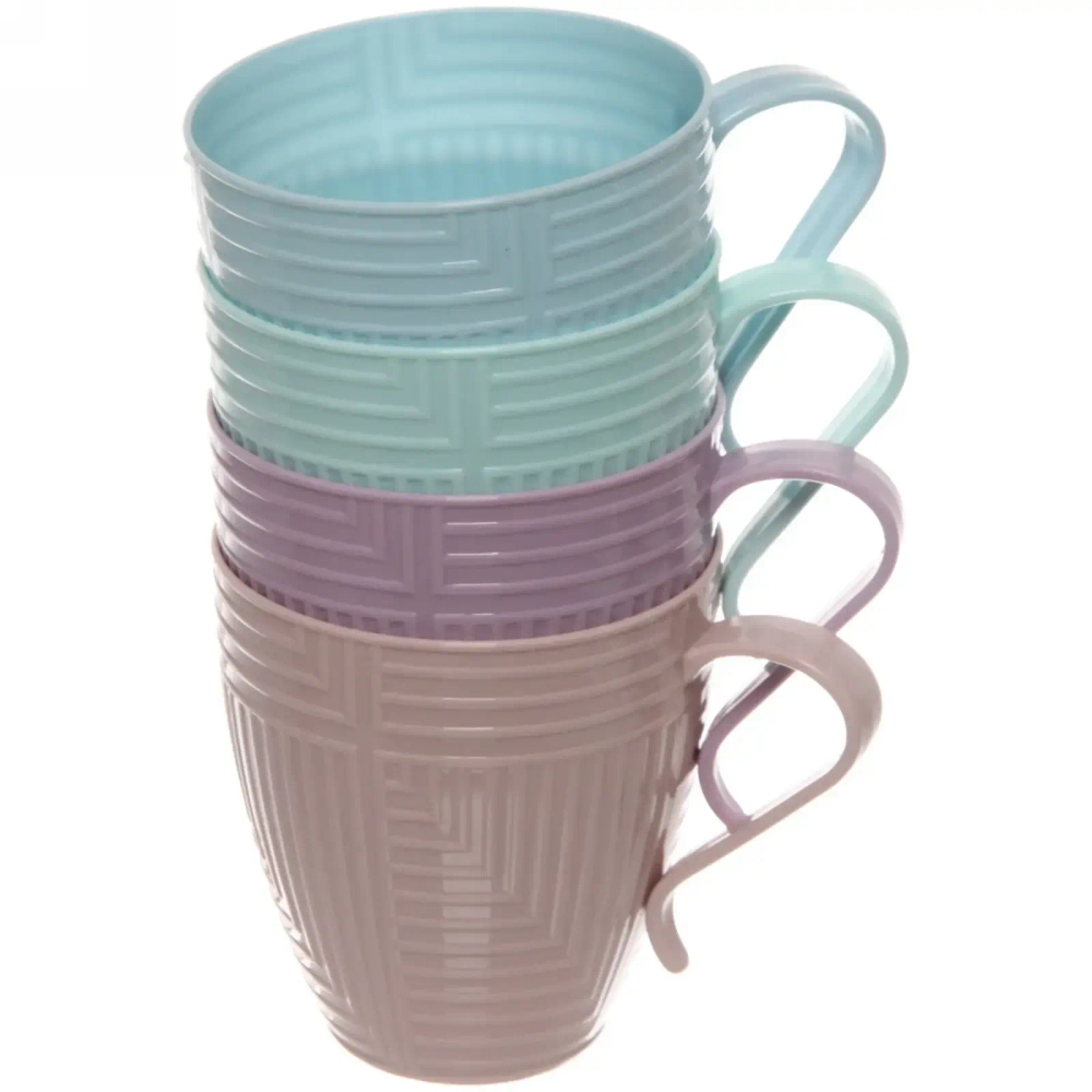 Кружка пластиковая 250мл в наборе 4шт «Лабиринт»