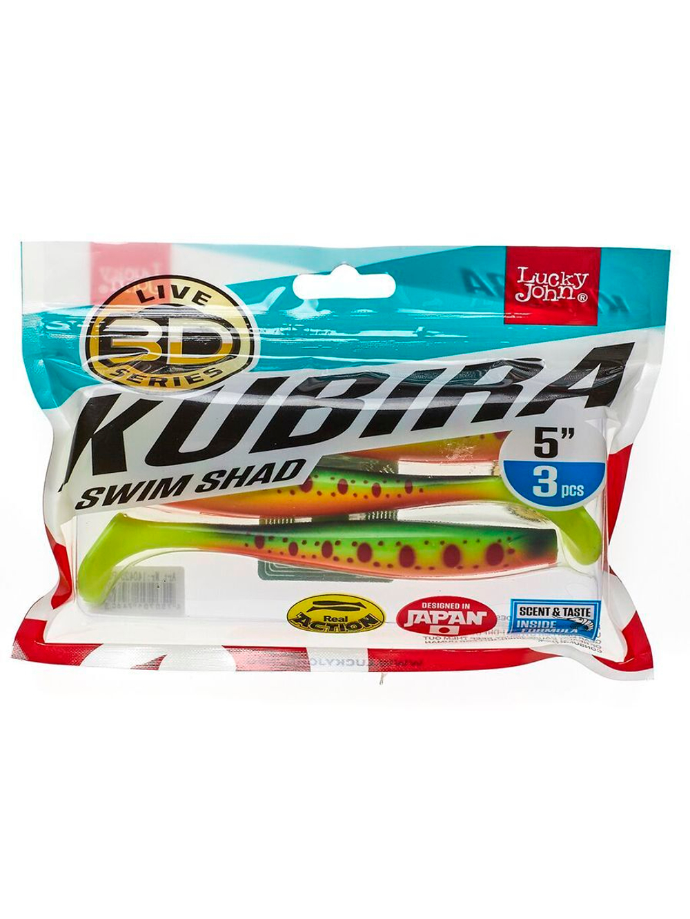 Виброхвосты LJ 3D Series KUBIRA SWIM SHAD 7,0in (17,50)/PG20 2 шт. в упак.