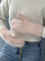 Варежки зимние теплые пушистые ангора