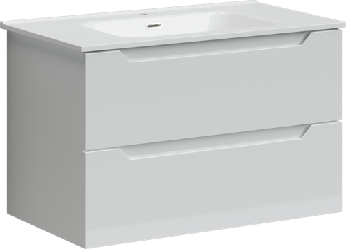 Тумба с раковиной Sancos Norma 2.0, 79 см., ламинат белый, NR2.080W