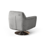 Кресло и пуф Marco, искусственная замша Breeze silver