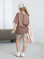 Летний костюм для девочки с велосипедками