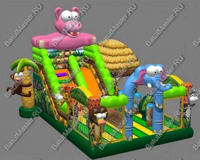 Надувной батут "Бегемотик"
