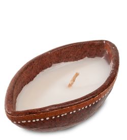 Decor and Gift 36-005 Свеча в терракотовом подсвечнике «Овал» (о.Бали)