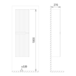 Пенал ORKA Moonlight 40 антрацит матовый, универсальный