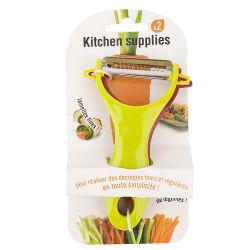 Овощечистка, набор 2шт. 3*2*12см. (упаковка с хедером)