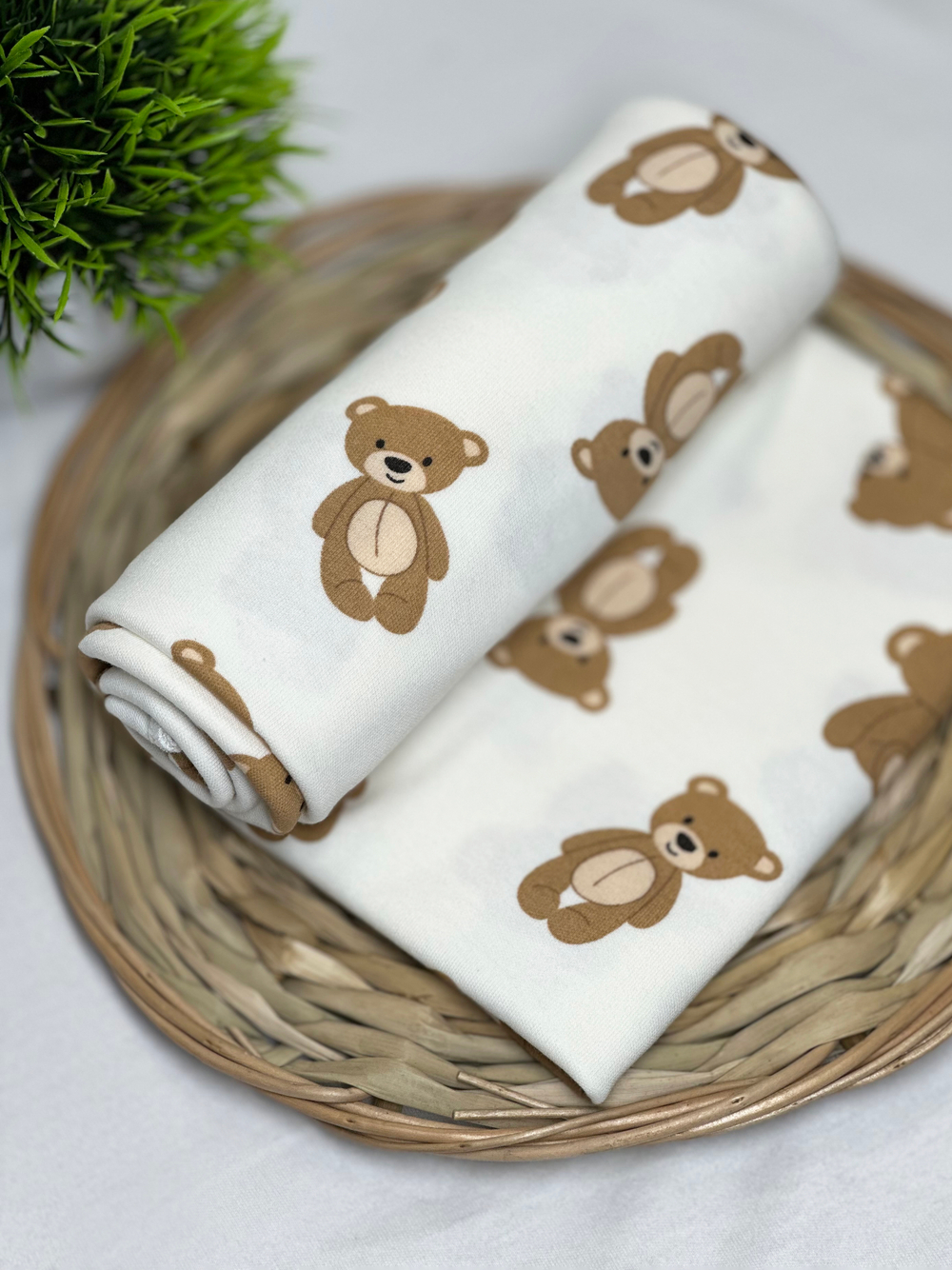 Набор "Мишутка" (Пеленальный кокон + Шапочка Узелок + Пеленка)