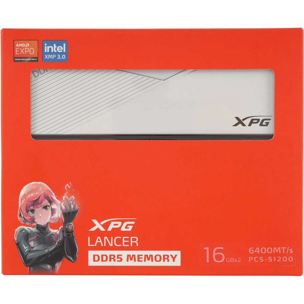 Оперативная память ADATA LANCER DDR5 DIMM 32GB 6400MHz 2*16GB
