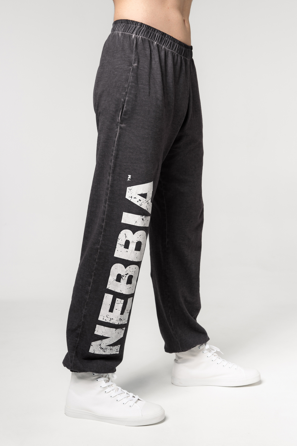 Штаны WASHED-OFF GYM SWEATPANTS BAGGY STYLE GYM BRO 373 Черные