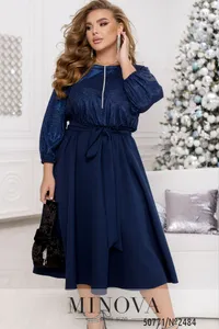 Платье 2484-темно-синий Minova