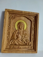 Освященная Икона мученицы Марины Антиохийской 16.5х14см дуб