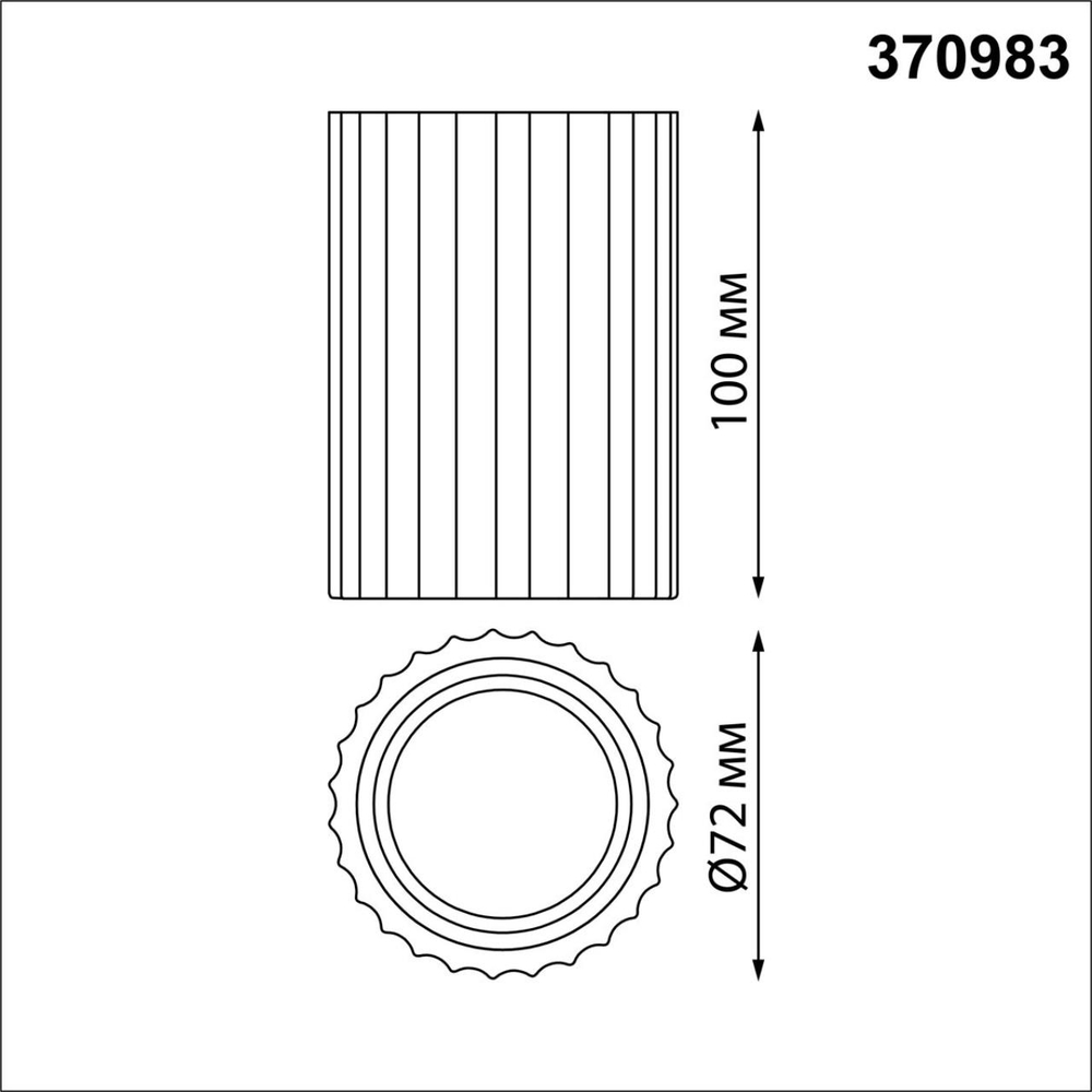 370983 OVER NT24 616 белый гипс Накладной светильник IP20 GU10 50W 220V YESO